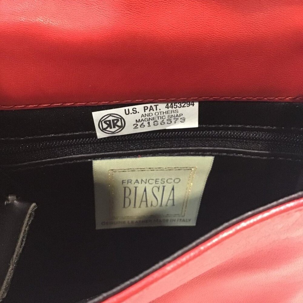 NWT Francesco Biasia crossbody leather purse in red - Picture 3 of 8